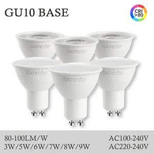 5-20 pezzi faretto GU10 a risparmio energetico AC220V 110V lampadina LED 3W 5W 6W 7W 8W 9W L'illuminazione può sostituire la lampada alogena da 50W 1