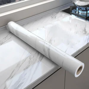 Carta da parati autoadesiva in marmo da 55 cm Carta da contatto in vinile Adesivi murali impermeabili in PVC per pellicola per decorazioni per la casa, cucina, soggiorno ﻿ 1