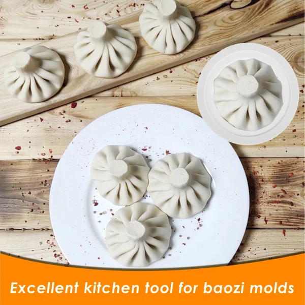 Stampo per fare Baozi a forma di fiore Stampo per panini al vapore a forma di fiore Stampo semplice fatto a mano per stampo da cucina fai-da-te Stampo per panino Baozi Handbanary 5