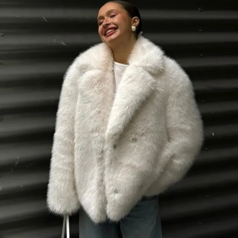 Tuularose Donna Inverno 2025 Cappotto in pelliccia sintetica di lusso di alta qualità Addensare Cappotto caldo Capispalla Hot Girls Giacca in pelliccia sintetica solida 1