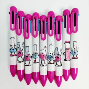 9 pezzi/18 pezzi bottiglia da laboratorio penne a sfera multi-forma penna a sfera sei in uno evidenziando punti chiave studente di cancelleria regalo creativo 1