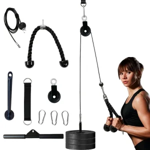 9 pezzi/set di attrezzature per il fitness con corda a puleggia, scarpe da ginnastica per la forza del braccio, set di attrezzature per esercizi a casa, accessori per il fitness 1