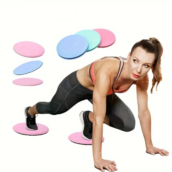 Coppia di cursori per il fitness, piastra scorrevole per esercizi addominali, pilates, yoga, palestra, dischi, cursore, attrezzatura per l'allenamento dei muscoli del corpo 1