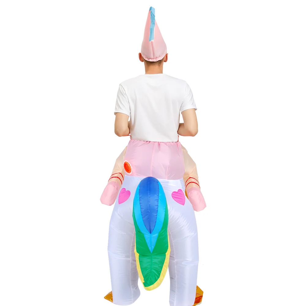 Costume gonfiabile colorato Unicorno Pegasus Equitazione Cosplay Festa dei bambini Prestazioni Regalo di compleanno Carnevale Halloween Natale 5