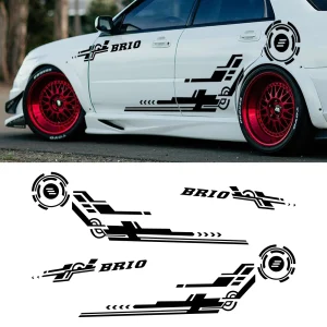 Adesivi in PVC laterali per portiera dell'auto Stile industriale Cool Modeling Decalcomanie per pellicole grafiche in vinile Accessori per tuning SUV per auto Decorazione del corpo 1