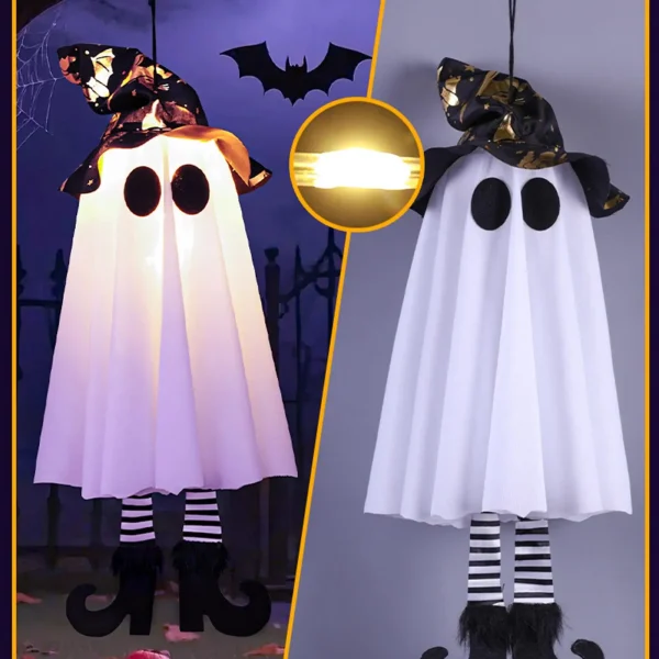 Decorazioni di Halloween LED illuminano il fantasma della strega per la festa di Halloween Decorazione del cortile per interni ed esterni per la casa Regalo di ornamenti pendenti spaventosi 2