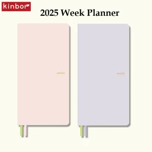 Nuovo Kinbor 2025 Planner settimanale Libro Una pagina Una settimana Tempo quotidiano Kawaii Todolist Management Pocket Notebook Pianificazione Libri 1
