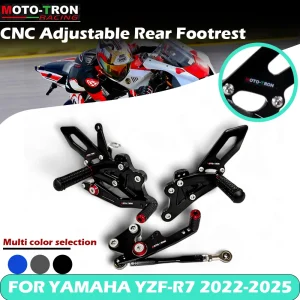 MOTO-TRON Moto CNC Set Posteriore Regolabile Pedane Poggiapiedi Per YAMAHA YZF-R7 2022-2025 1