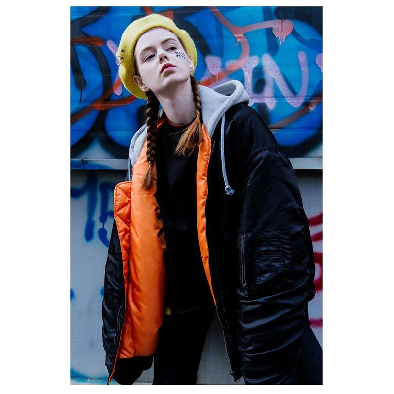 2025 Inverno oversize MA-1 con cappuccio streetwear hip hop esercito cappotti militari vestiti bomber volo giacca pilota dell'aeronautica da uomo 4