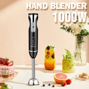 Bastone da cucina portatile portatile domestico 1000W Frullatore multifunzione 5 in 1 Robot da cucina Piccola macchina per alimenti per bambini Tritacarne 1
