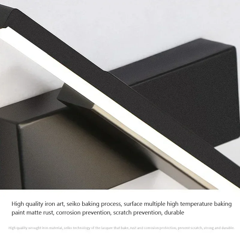 Lampada da parete moderna a LED Hardware Lampada da specchio girevole per bagno per camera da letto Soggiorno Linea interna Applique da parete Apparecchio di illuminazione 5