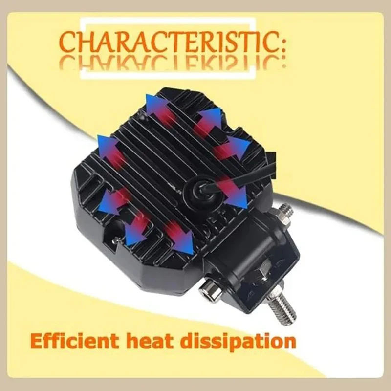 Luci per moto led Square Angel Eyes Fari ausiliari per moto Fendinebbia Luci a led aggiuntive Accessori per moto 4