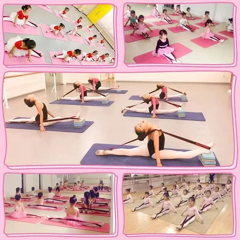 Fasce di resistenza allungabili per yoga Cintura multi-segmento ad alta elasticità per adulti Cintura per allungamento assistita per yoga Prodotti per il fitness yoga 6