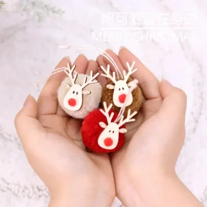 5 pezzi di bambola di Natale Babbo Natale pupazzo di neve ciondolo alce decorazioni di buon Natale per la casa ornamento di Natale 1