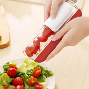 Affettatrice per pomodoro Taglierina per uva multifunzione Piccola taglierina per frutta Accessori per la cucina dell'uva Strumento per decorare torte Gadget per insalata 1