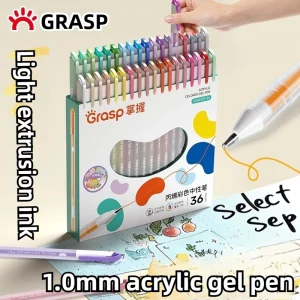 36/12 colori penna gel acrilica 1.0mm grande capacità studente scrittura penna pittura disegno materiale scolastico per ufficio cancelleria 1