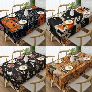Decorazioni per la casa Tovaglia a tema Halloween Disegni Tovaglia da cucina per ristorante, soggiorno, decorazione per la casa, decorazione per feste 1