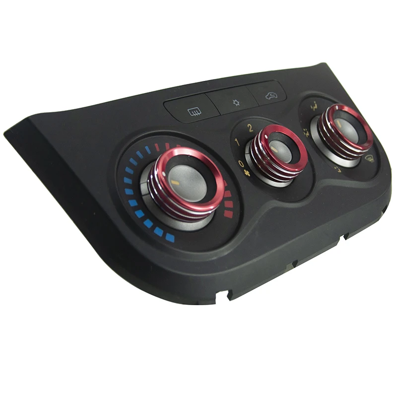 Cruscotto auto Manopole di controllo A/C Anello decorativo Rivestimento in metallo per Alfa Romeo MITO 2012-2018 Accessori interni 2