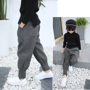 Nuovi pantaloni per bambini per neonate pantaloni lunghi in velluto caldo autunno inverno moda ragazze pantaloni Harem bambini bambini pantaloni a matita 1