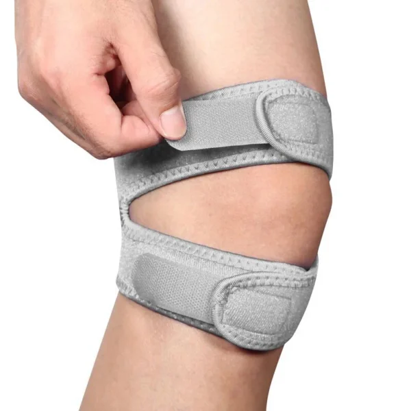 5pc Ginocchiera sportiva Pressurizzata Ginocchiera Supporto Fasciatura Pad Bretelle elastiche Foro per ginocchio Ginocchiera Sicurezza Basket Fitness 1