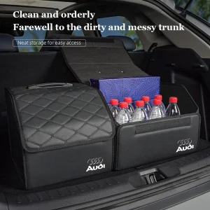 Bagagliaio di un'auto Organizzatore Box Pieghevole di Stoccaggio Riordino Accessori Per Audi Sline A1 A3 A4 A5 A6 A7 A8 B8 B9 B6 C6 Q2 Q3 Q5 Q7 Q8 1