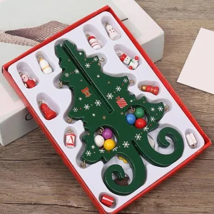 Albero di natale per bambini fatti a mano fai da te Stereo in legno albero di natale scena Layout decorazioni natalizie ornamenti caldi 1
