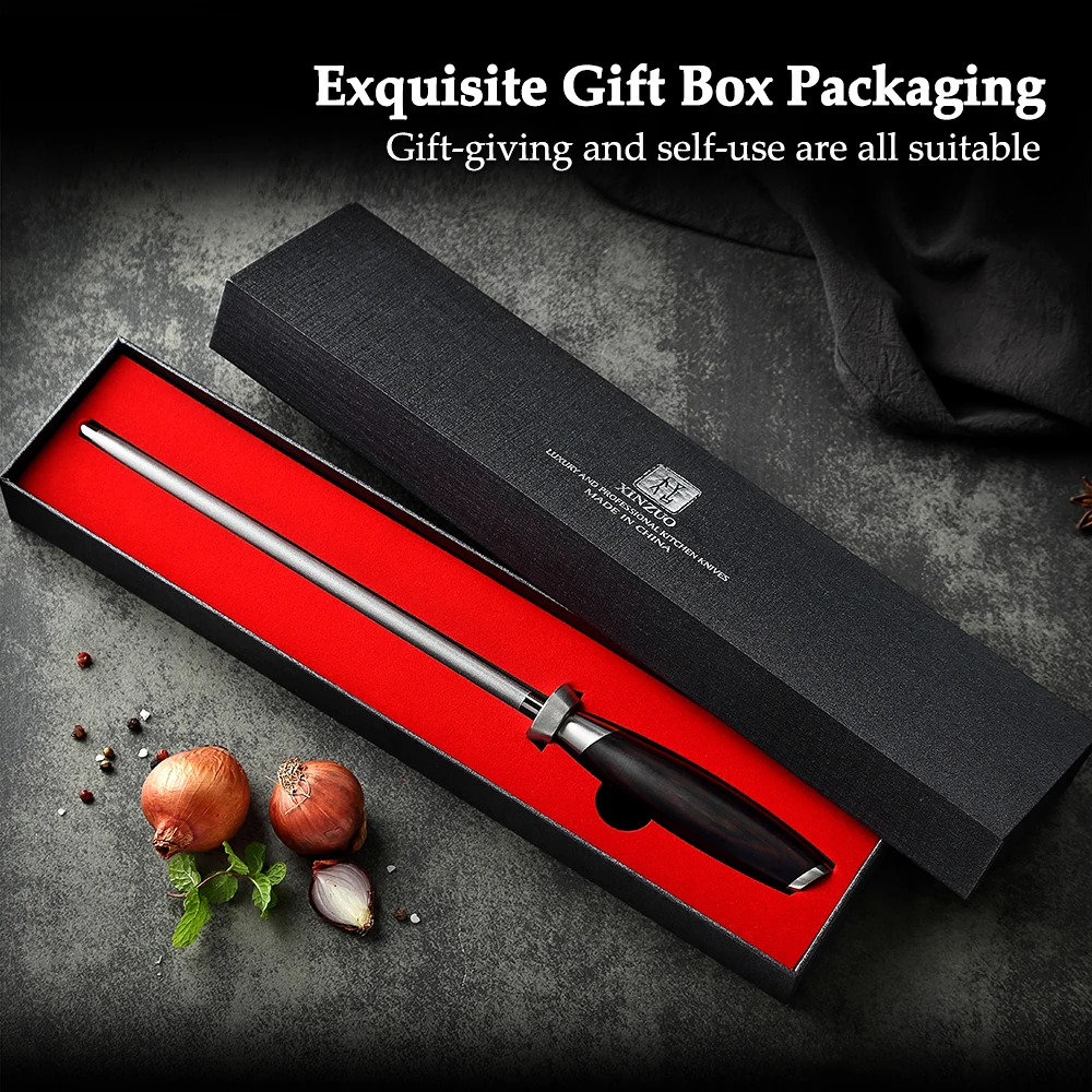 XINZUO Coltello di Diamante Per Affilare Bastone Temperamatite Rod Alto Tenore di Carbonio Acciaio Inox Per Chef Acciaio Inox Coltelli Da Cucina Assistente Helper Musat 3