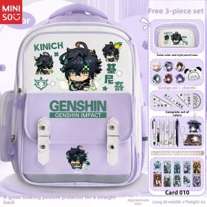 Zaino Miniso Genshin Impact Xitlali 2025, simpatico zaino da scuola ergonomico per studenti, grande zaino anime 1