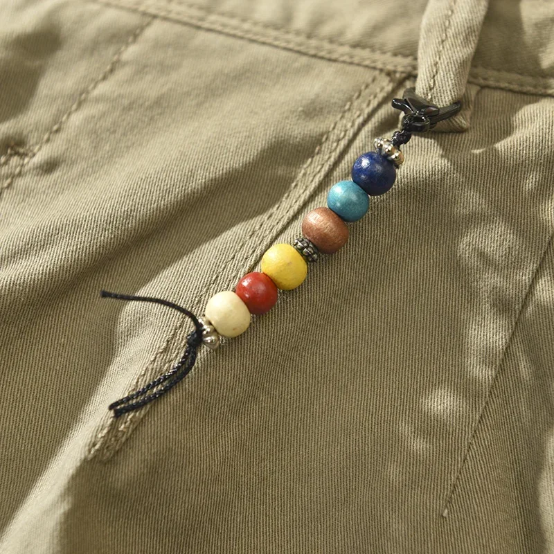 HIQOR 2024 Primavera Autunno Uomo Puro Cotone Uomini Pantaloni Cargo Stile Coreano Maschio Casual Cintura Allentata Metà di Vita Uomo Pantaloni Più Il Formato 38 5