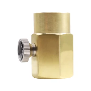 Adattatore per bottiglia di soda per uso domestico in ottone Adattatore per ricarica bombola di CO2 Connettore per valvola di riempimento CO2 BottleTR21-4 a CGA320 1