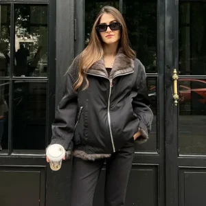 Giacca invernale da donna 2025 Nuovo caldo naturale vera pelliccia di coniglio Parka cappotto femminile di lusso con capispalla caldi vestiti di tendenza della moda 1