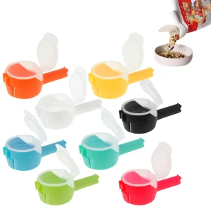 Set di clip per alimenti da 8/4 pezzi con beccuccio per versare, clip per snack per sacchetti per patatine, clip per sigillare e sacchetti per versare, clip in plastica per la conservazione degli alimenti 1