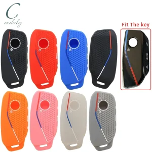 Custodia protettiva per portachiavi in silicone Cocolockey per BMW 3 5 7 X1 X3 X5 X7 IX Series 2022-2024 Smart Keyless 4 pulsanti Accessori auto 1
