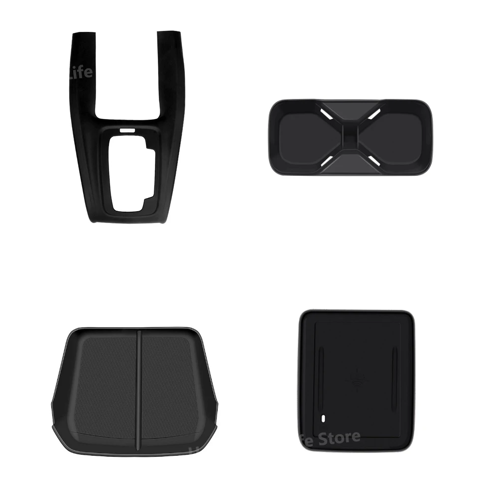 Scatola di immagazzinaggio centrale per auto in silicone Pad pannello del cambio copertura portabicchieri tappetini di ricarica wireless per Honda HRV Vezel 2025 2026 6