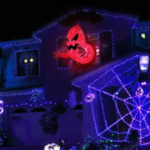 1.4m Halloween Gonfiabile Fantasma Horror Finestra Fantasma Palloncino Pieghevole Cortile Esterno Decorazione del Giardino Divertente Strumento per Feste 1
