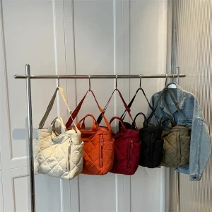 Tote Bag di grande capacità per le donne borsa laterale a tracolla Fashion Space Cotton Shopper Shopping Bags Cute Ladies Totes Winter 1