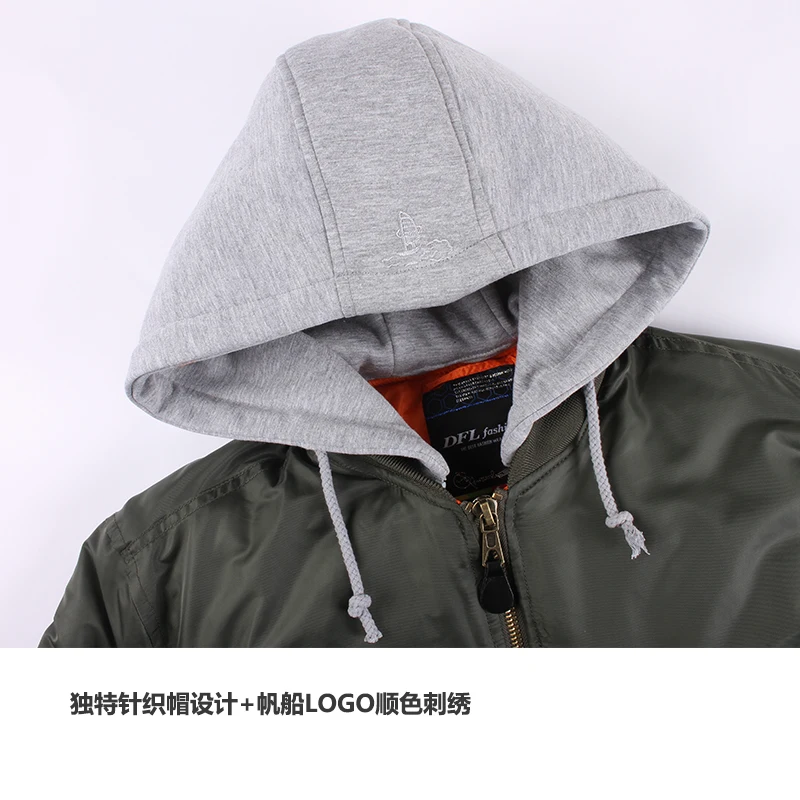 2025 Inverno oversize MA-1 con cappuccio streetwear hip hop esercito cappotti militari vestiti bomber volo giacca pilota dell'aeronautica da uomo 5
