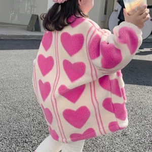 2 3 4 5 6 7 8 anni Giacca per ragazze in peluche Autunno e inverno Tenere in caldo Capispalla Moda Piccola principessa Cappotto natalizio Abbigliamento per bambini 1
