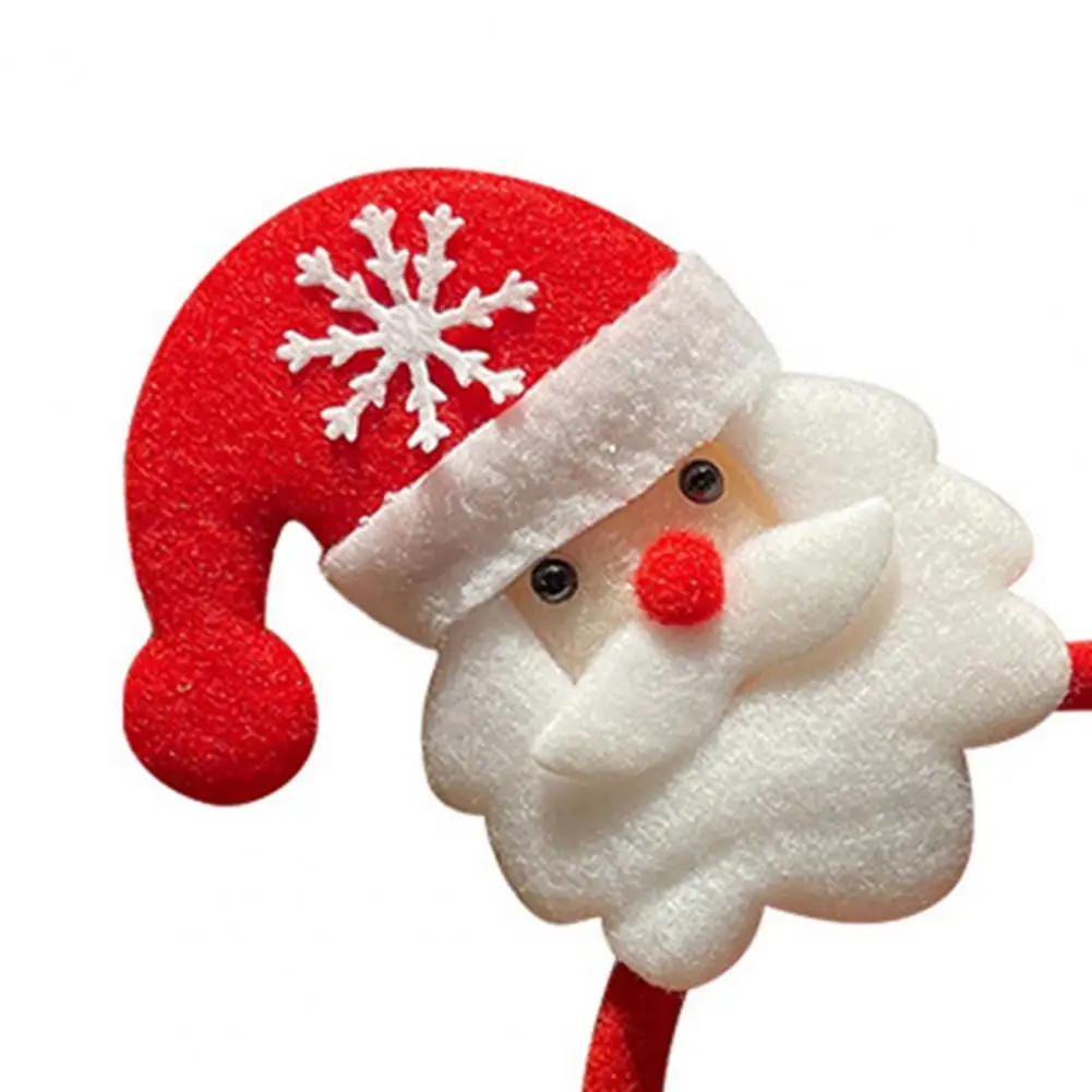 Fascia per capelli natalizia fiocco per l'orecchio decorazioni per babbo natale elastico primavera vestibilità regolare fascia stretta accessori per capelli per foto per feste di capodanno 5