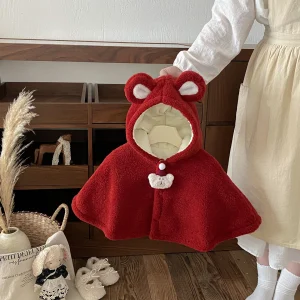 Bambini Neonate Giacca 2025 Inverno Ragazze del bambino Addensare Cappotto caldo Casual Bambini 1-3Y Ragazza Con cappuccio Aggiungi pile Ragazza del bambino Cope 1