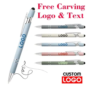 Penne promozionali all'ingrosso pubblicitarie personalizzate con logo inciso al laser da 20-200 pezzi per forniture per ufficio sfuse aziendali 16 colori 1