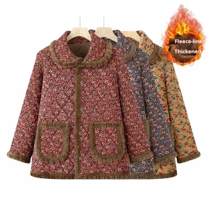 Nuova giacca di lana calda con bordo a sfera in velluto da donna Autunno Inverno Cardigan Maglione di lana 2025 Top casual in lana taglie forti 1