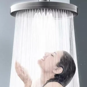 Nuovo soffione doccia a pioggia supercharge a grande flusso a 6 modalità, soffione a pioggia rotondo ad alta pressione da 230 mm, accessori per il bagno 1