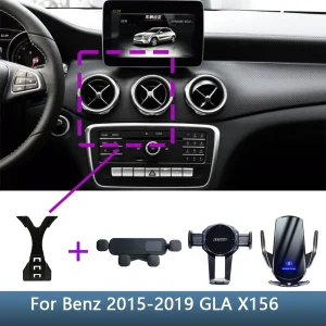 Per Mercedes Benz GLA X156 2015 -2019 CLA 2013-2019 C117 Supporto per telefono Supporto per auto Speciale Staffa fissa Base di ricarica wireless 1