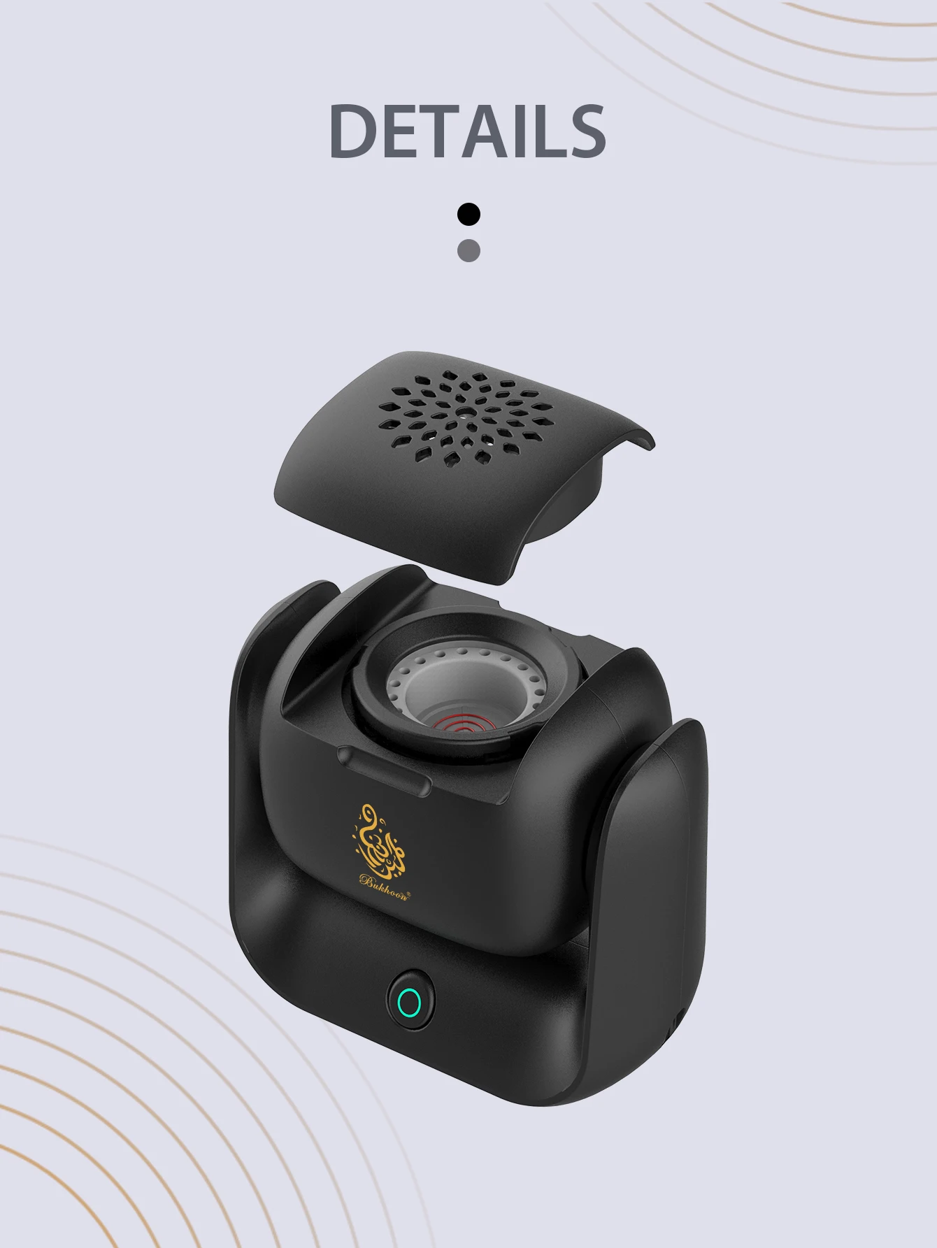 Bruciatore di incenso elettronico girevole Nuova macchina per aromi rotativi Incensiere arabo di alta qualità Set regalo ricaricabile tramite USB 2