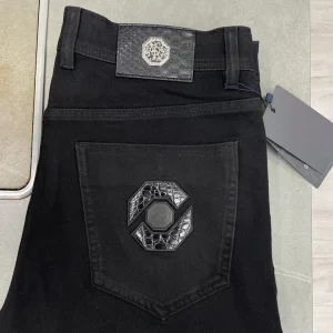 OECHSLI Jeans in cotone spesso da uomo 2025 Autunno Inverno nuovo ricamo caldo di alta qualità Moda dritto Pantaloni di grandi dimensioni 30-40 1