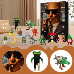 24PCS Brainrot Calendario dell'Avvento di Natale Figura Tung Sahur Tralalero Tralala Bombardino Conto alla rovescia Calendario dell'Avvento Regalo 24 giorni 1