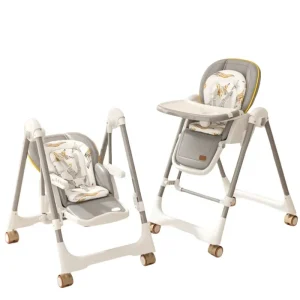 Sedia a dondolo pieghevole 2 in 1 per bambini in stock UE, sedia da pranzo per bambini in crescita, adatta per 0-6 anni 1