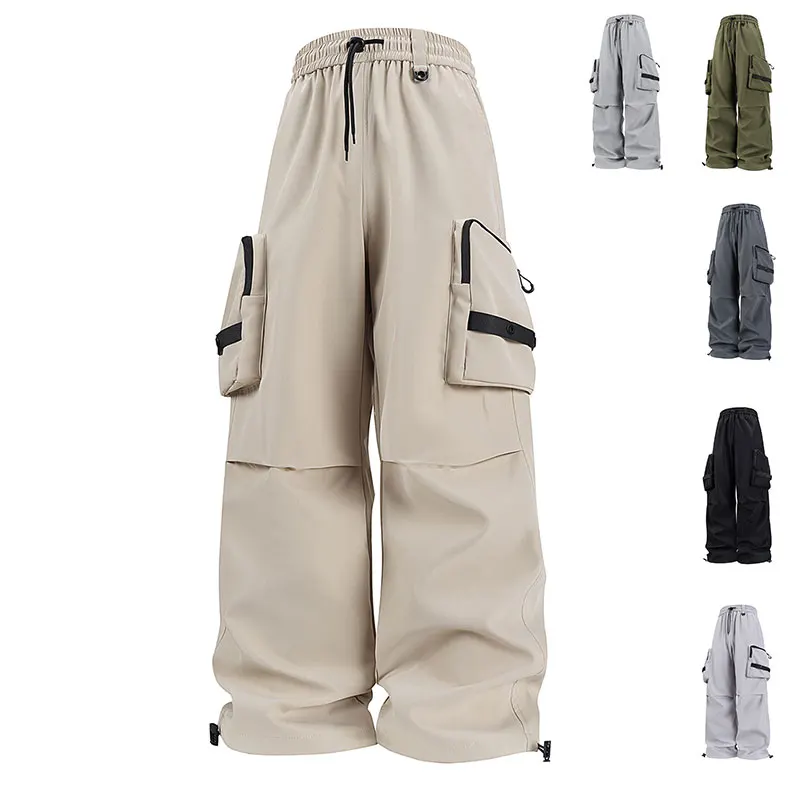 Pantaloni casual da uomo Moda larghi, comodi e traspiranti Tasche multiple Pantaloni lunghi cargo Pantaloni casual da corsa per fitness all'aperto 1