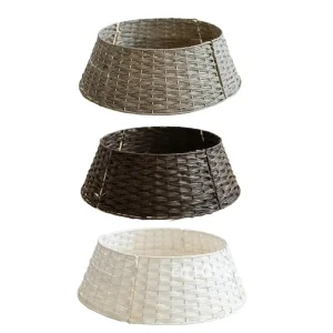 Alberi Gonna per albero Cesto rotondo retrò Natale Piede di Natale Sfondo per la casa Collare per feste Decorazioni per festival per decorazioni regalo 1